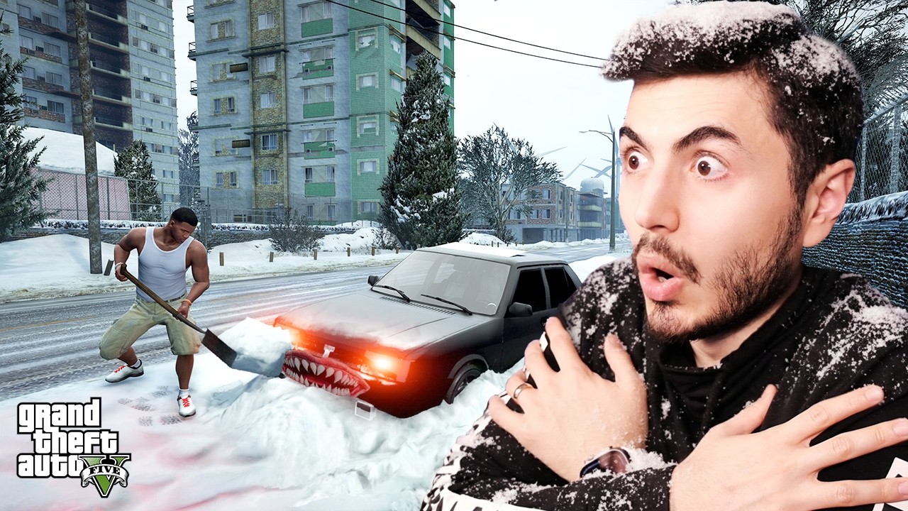 FRANKLİN KARLAR ALTINDAKİ KATİL TOFAŞI BULDU! - GTA 5