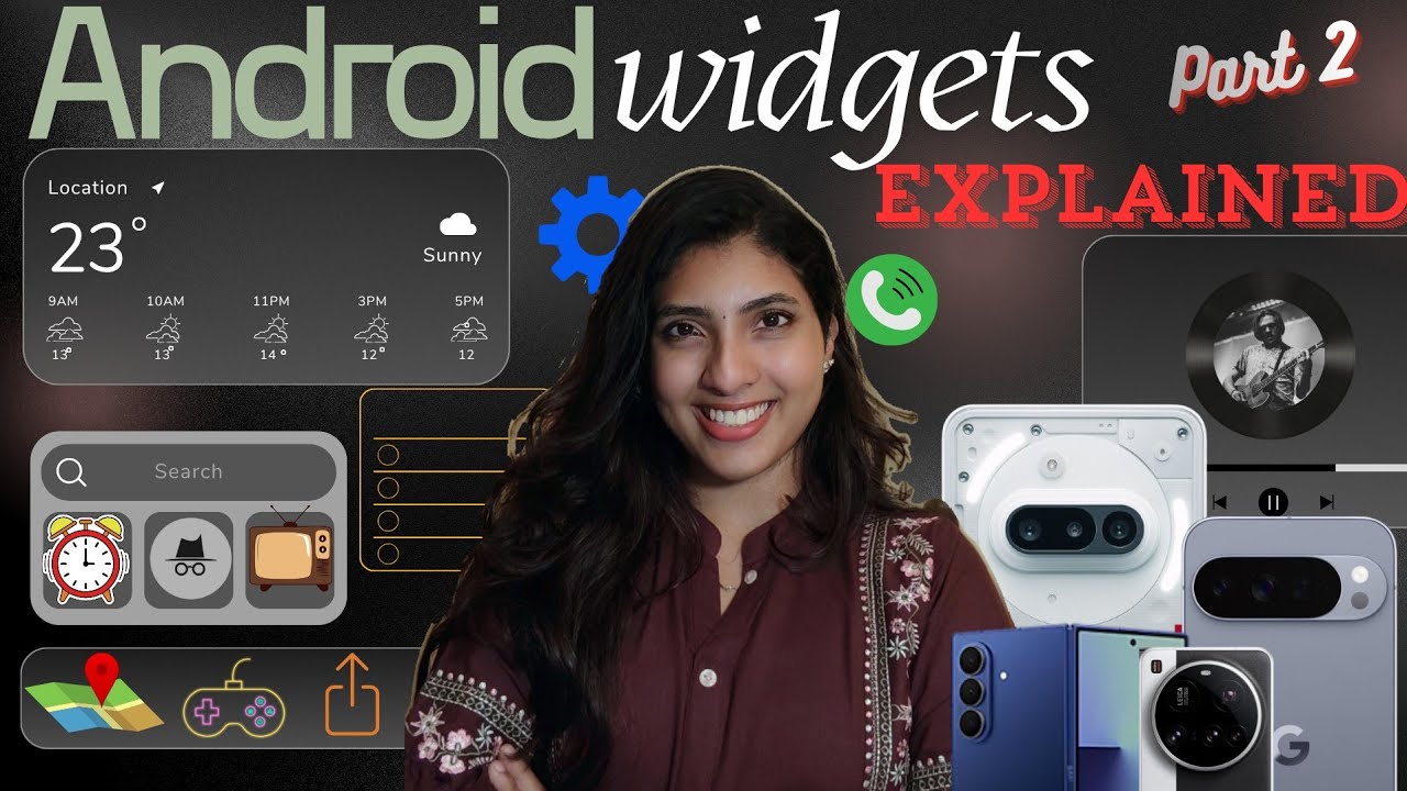 Android Phone widgets explained 👾| Nothing phone🗝️ widgets Part 2 | USE |CUSTOMISATION AND MORE