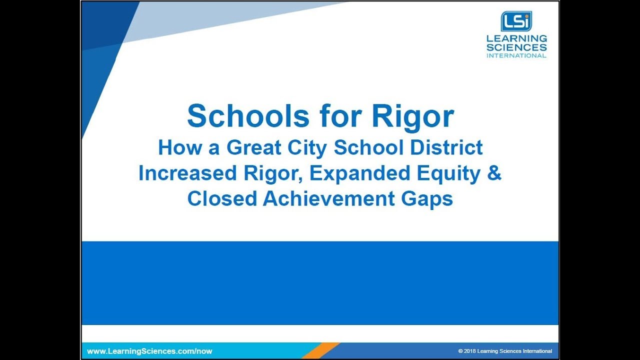 Equity and Rigor: How an Urban District is Closing the Achievement Gap