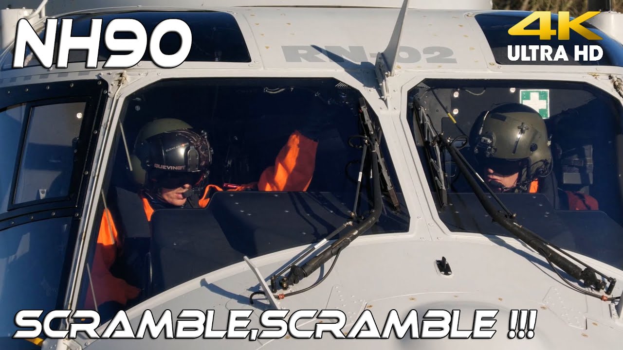 4K UHD SCRAMBLE, SCRAMBLE  NH90  SAR Koksijde