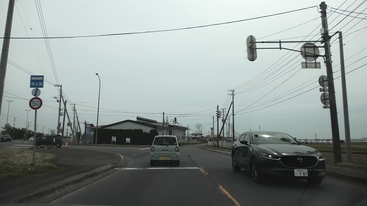[#北斗市 4Kドライブ]#大野市街通（北海道道96号含む）  北海道道756号：国道227号交点～北斗市道（一本松）交点