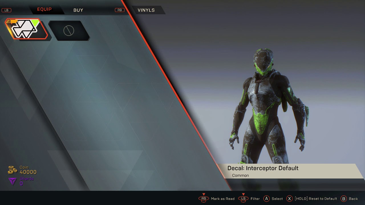 Anthem Interceptor Weapons Loadout Change Apperance