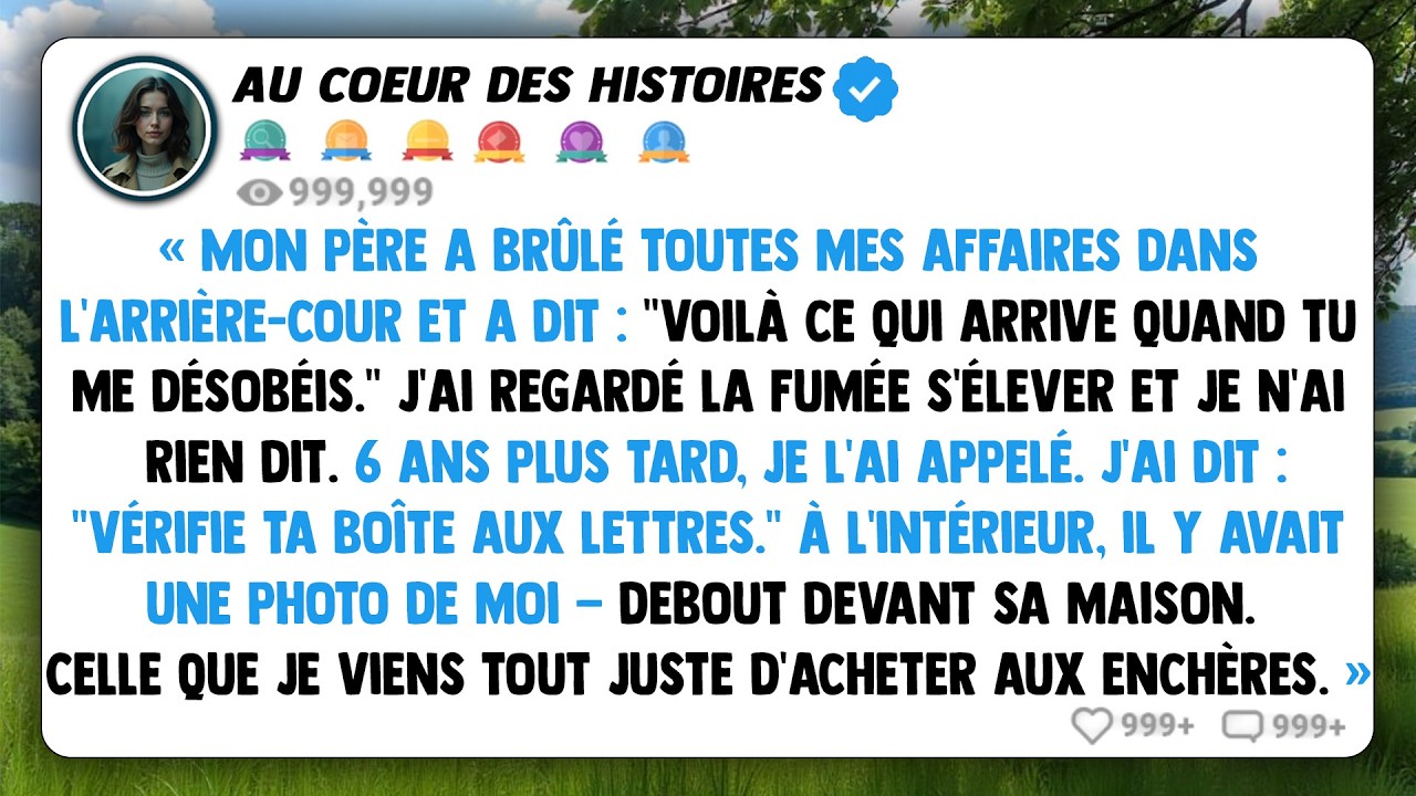 Mon père a brûlé toutes mes affaires dans l'arrière-cour et a dit : 