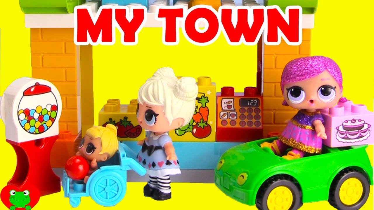 LOL Surprise Dolls Glitter My Town Lego Duplo Build