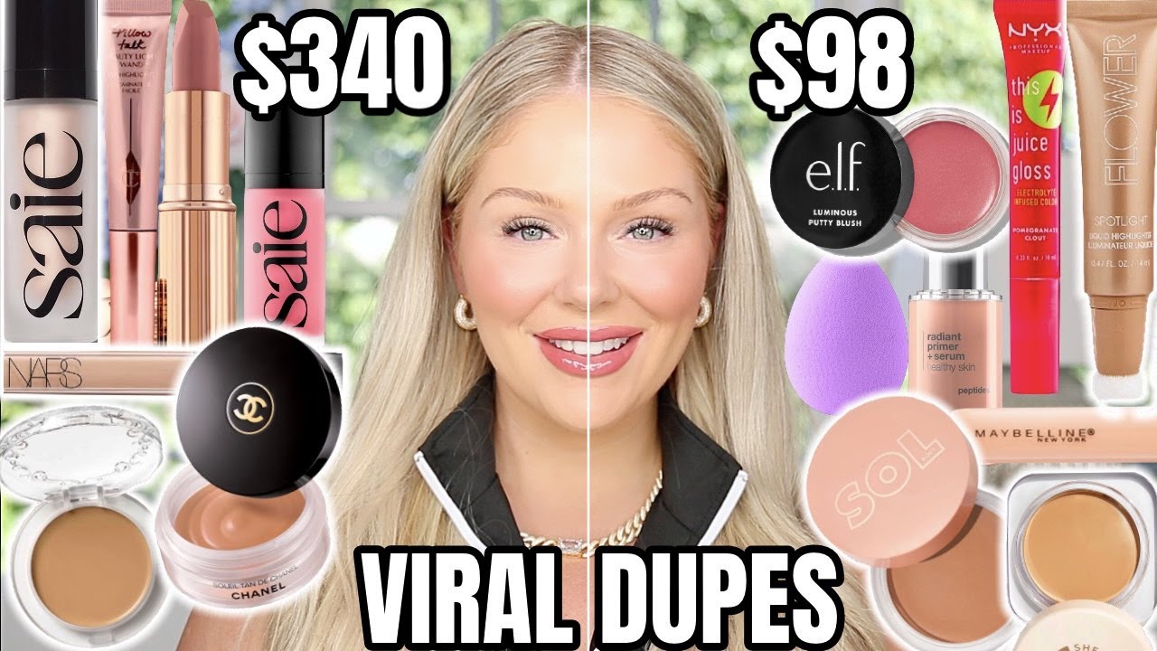 *NEW* VIRAL DRUGSTORE DUPES TESTED 😍 DRUGSTORE vs HIGH END MAKEUP 2022