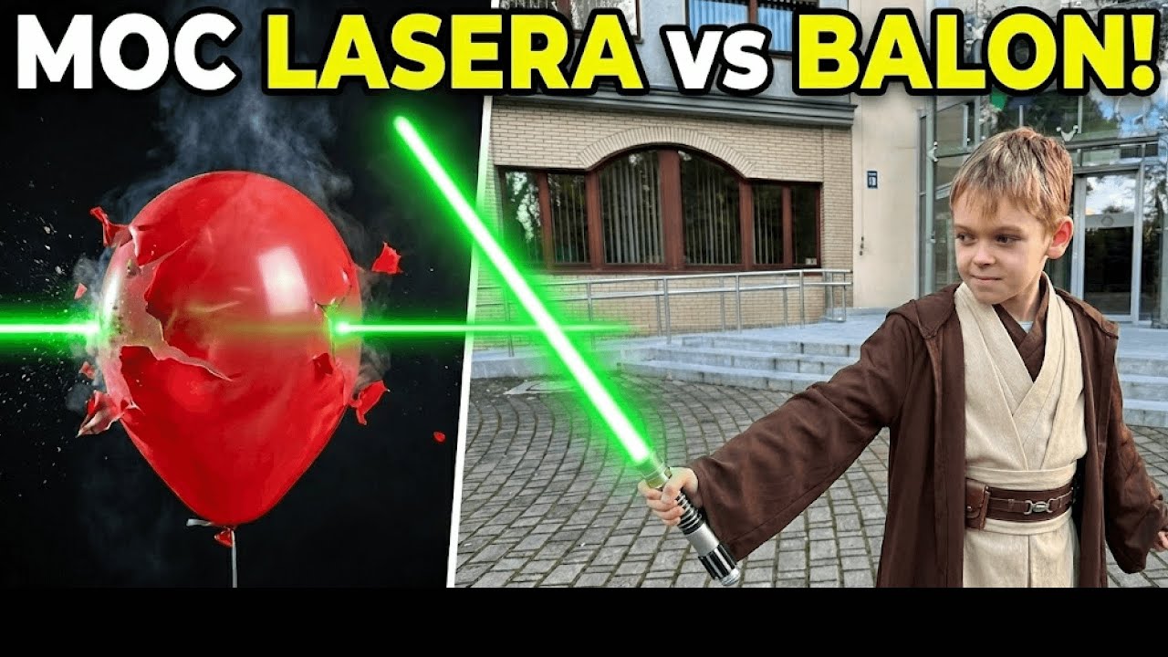 Testujemy MOC LASERA! 😱 Dlaczego żółty balon nie pękł?