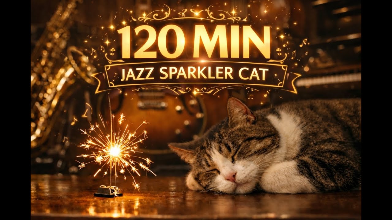 2 Hours Cozy Jazz Bar with Sleeping Cat 🐈‍⬛｜Relax • Work • Sleep