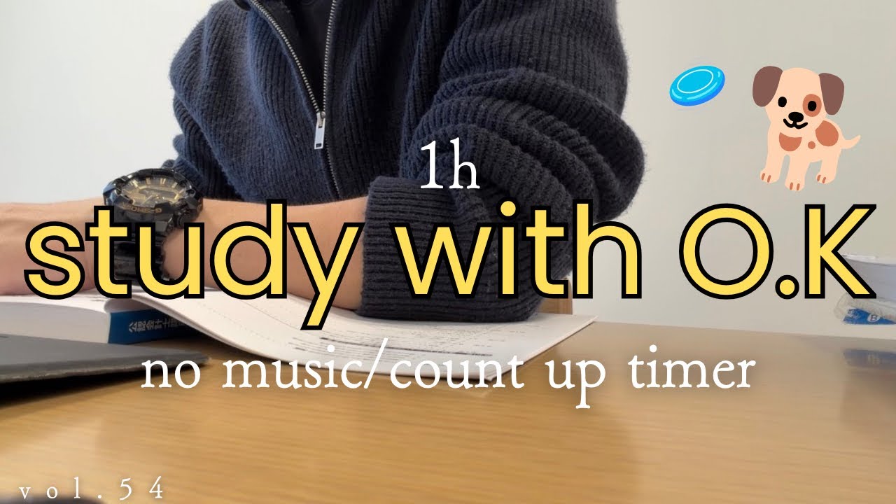 STUDY WITH ME 1HR 📚 | background noise, no music | real study sounds