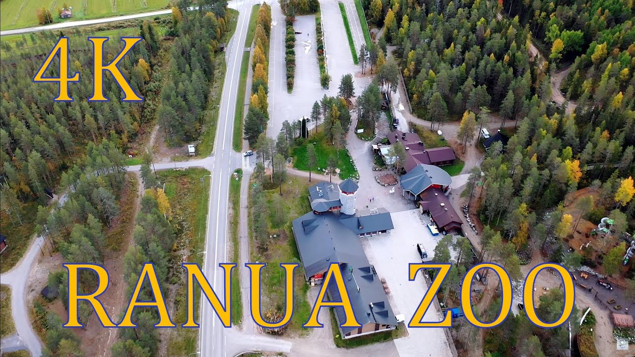 Ranua Zoo & Ranua  from air 4K