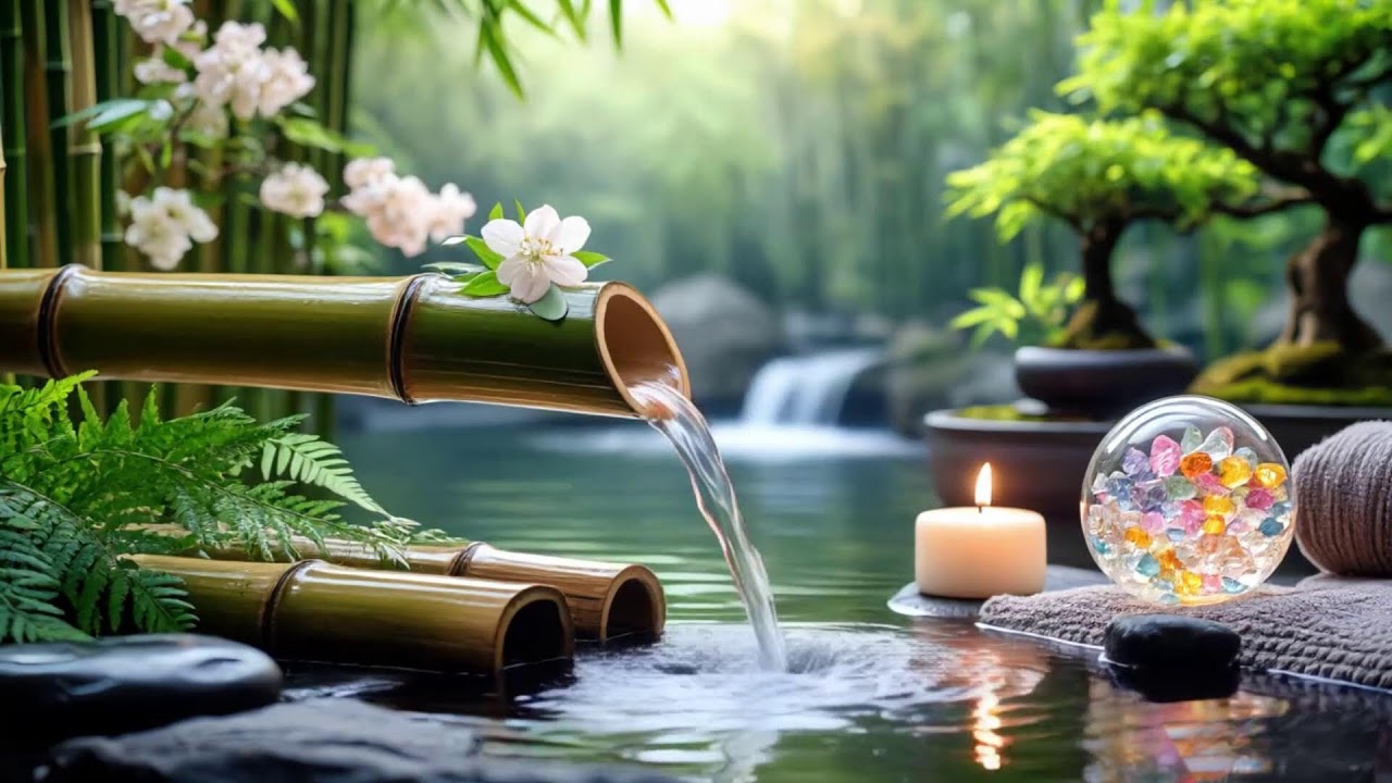 Soothing Relaxing Music 🌻 Peace of Mind, Anxiety Relief,Spa Relax Water,Calm Water Sleep 23