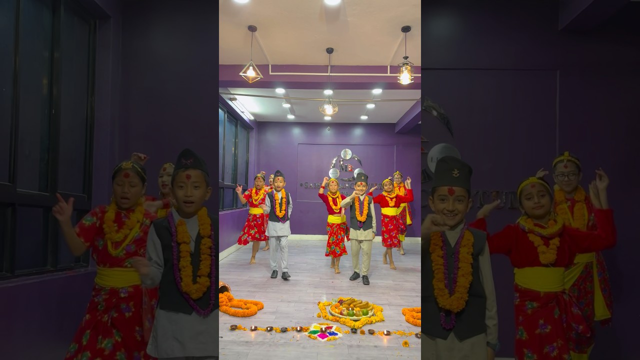 Deusi Bhailo Song - Yaspaliko Tiharai Ramailo | Junior Group | SAMIR DANCE STUDIO NEPAL #tiharsong