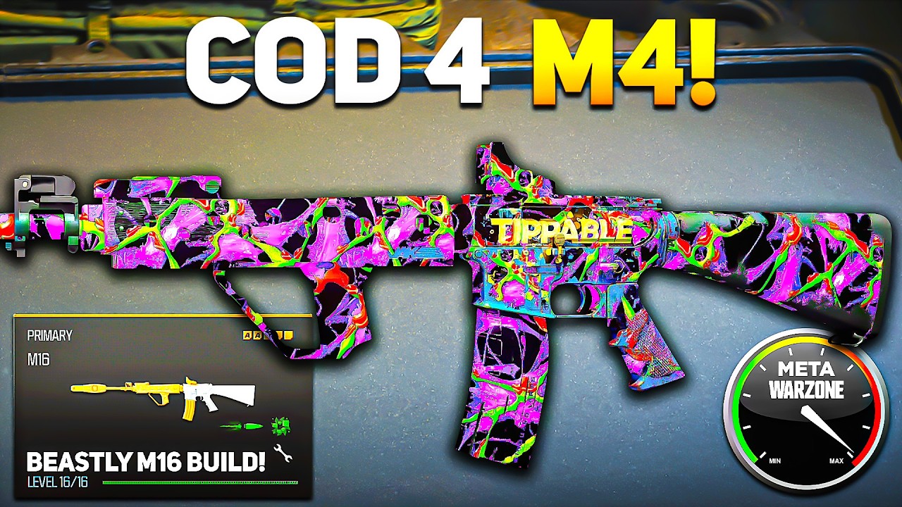 FULL AUTO M16 Loadout Meta is a BEAST in WARZONE after UPDATE (Best M16 Class Setup Rebirth Island)