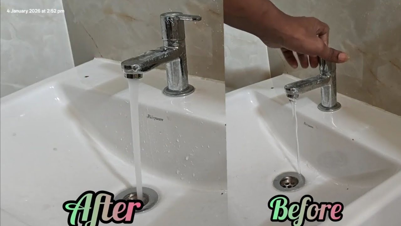 Clogged tap fixing 