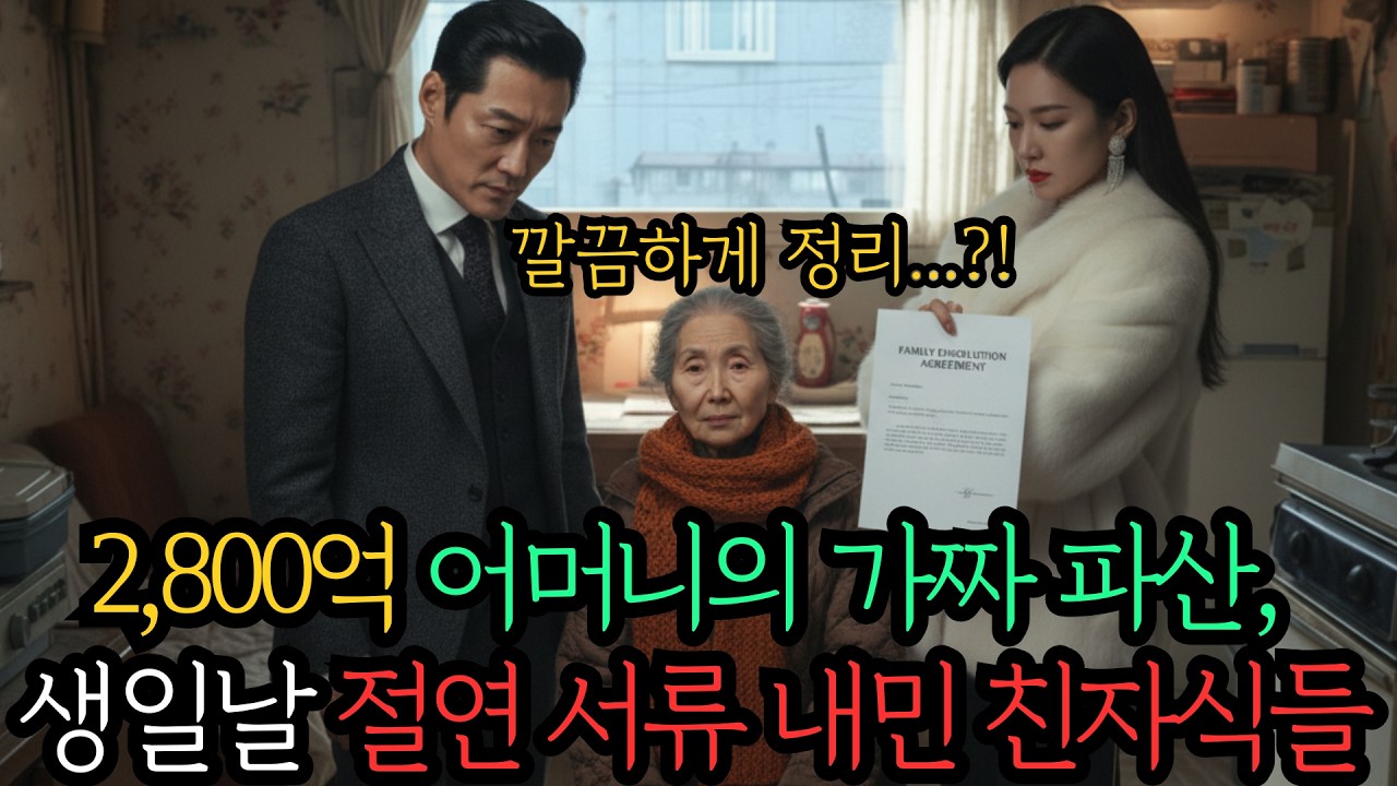 2,800억 어머니의 가짜 파산, 생일날 절연 서류 내민 친자식들의 최후 I 노후사연 I 감동사연 I 사연라디오 I 오디오북