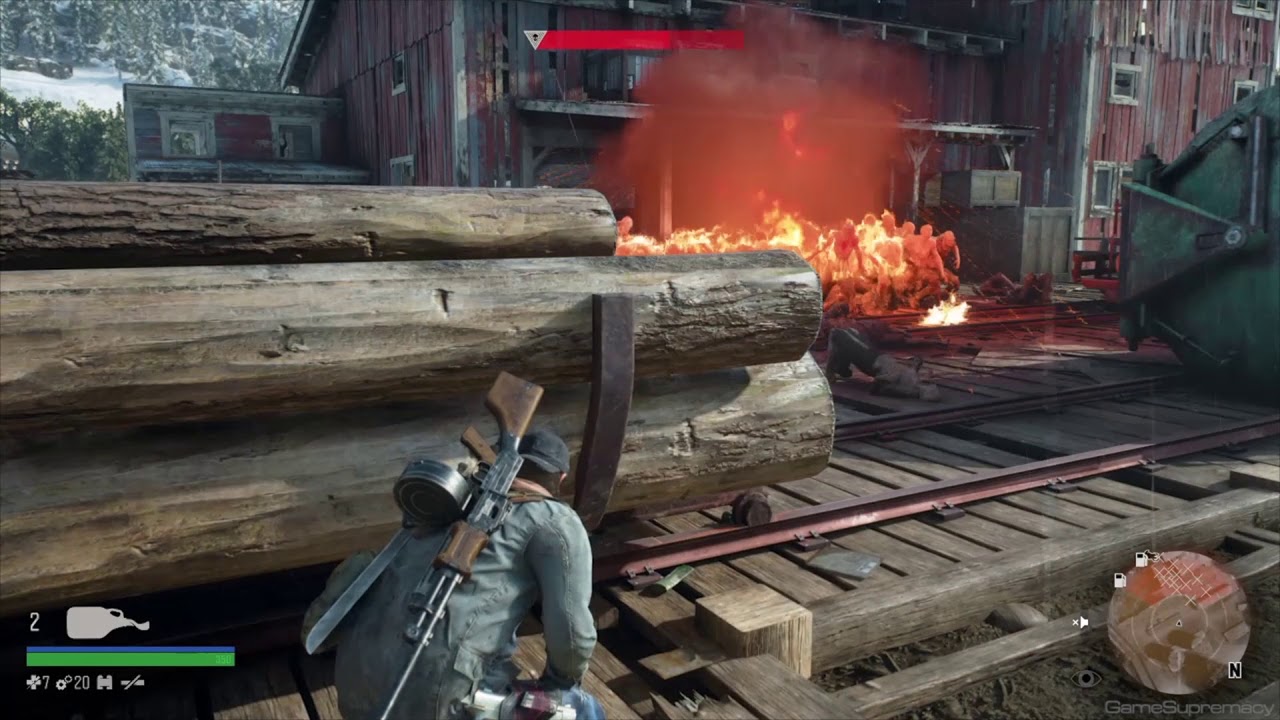 The Old Sawmill Horde Boss Fight Gameplay - DAYS GONE