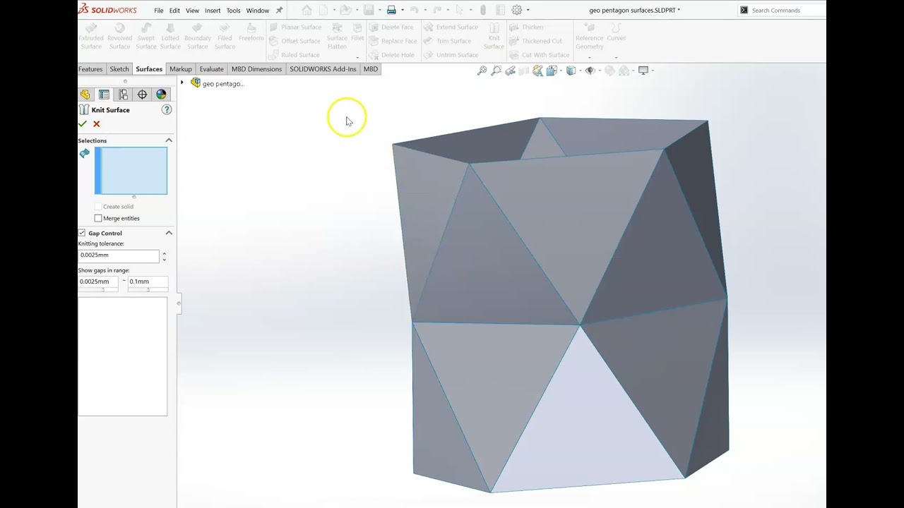 Solidworks 101: Making a solid from a 3d sketch
