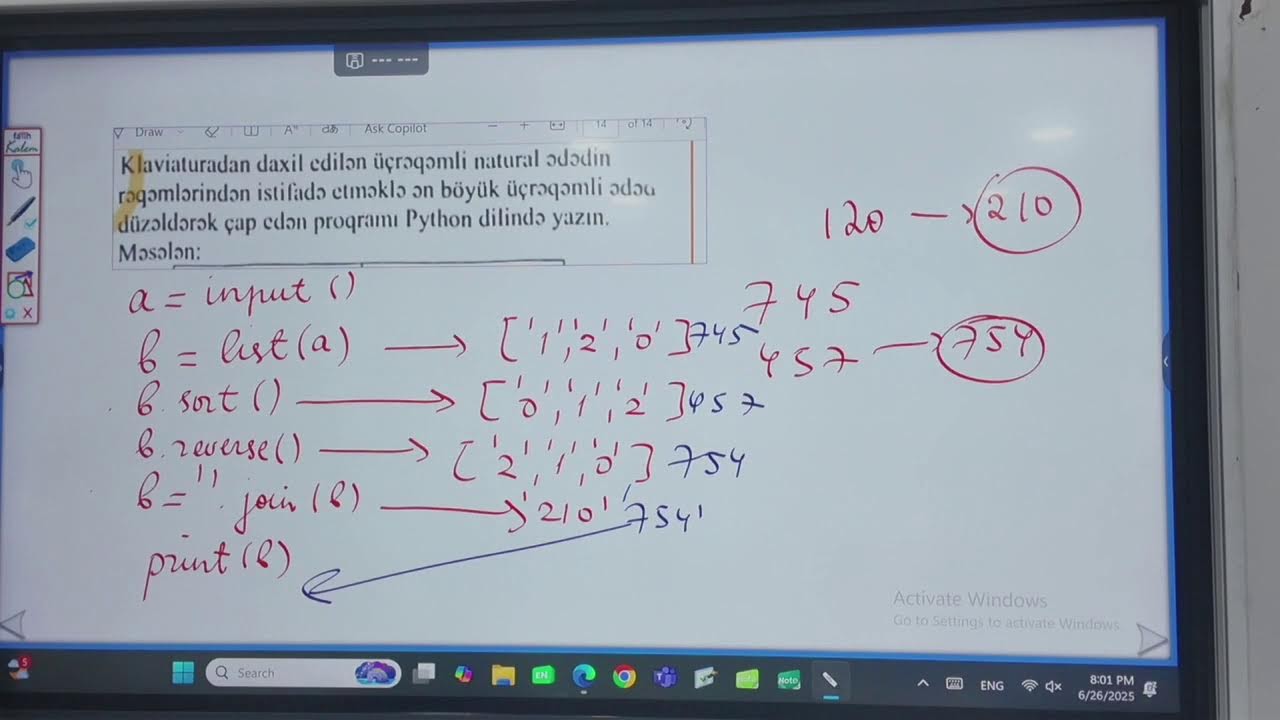 İnformatika - PYTHON düşmüşlər - 2 (Canlı)