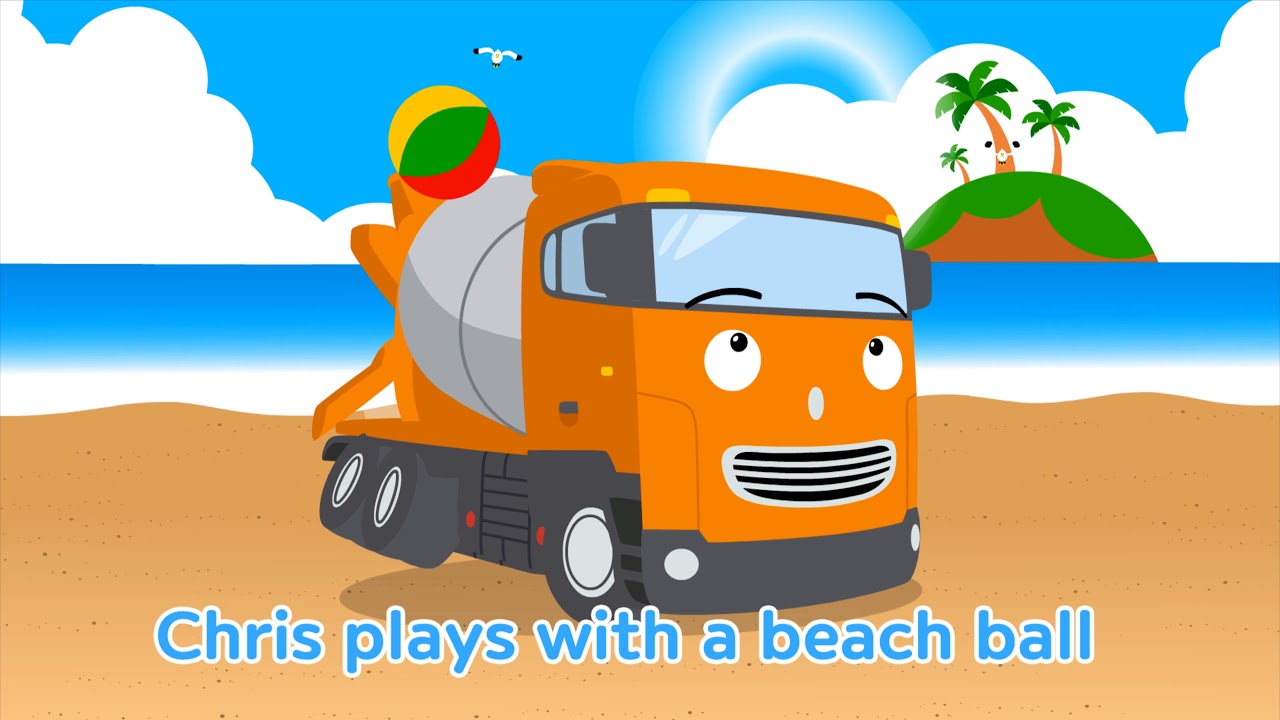 Strong Heavy Vehicles songs l Strong Heavy Vehicles at the beach l Car Songs l  Songs for Children