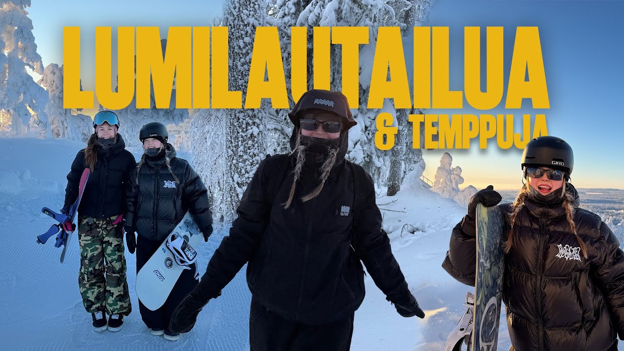 lumilautaillaan rukalla!!! (ja kaadutaan lol)