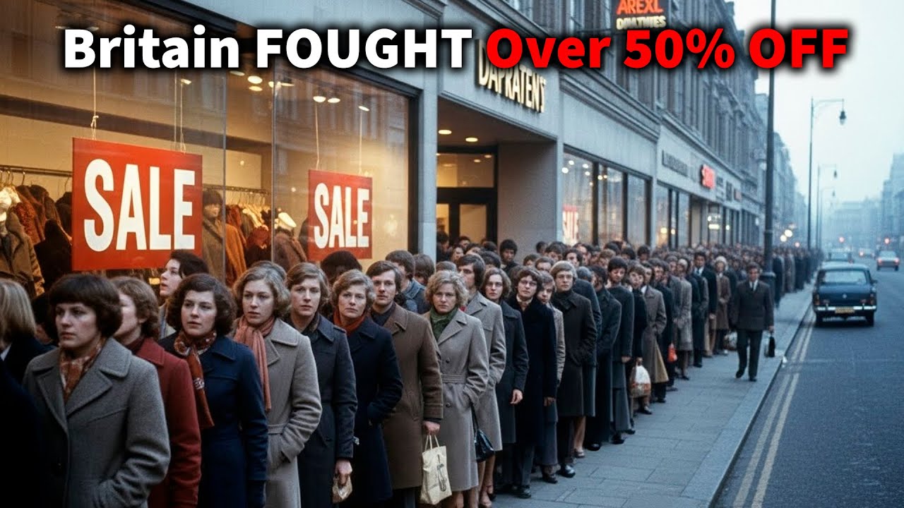 The January Sales 1970s... When Brits Queued in Freezing Cold at 5am
