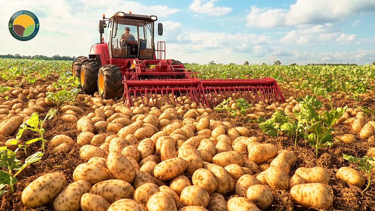 How Farmers Harvest Potatoes by Machine: Premium Potato Production Plant | Farming Documentary