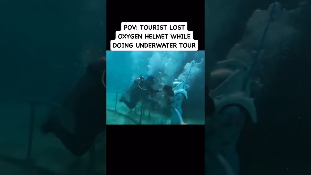 Tourist Lost Oxygen Helmet While Doing Underwater Tour 😬