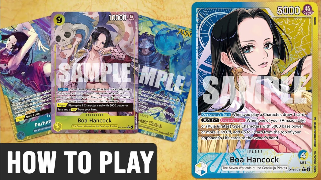 Как играть в Boa Hancock Blue Yellow - One Piece TCG