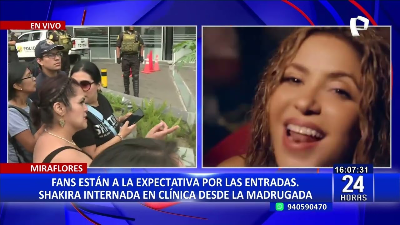 Shakira cancela concierto de esta noche en Lima tras ser internada de emergencia (1/2)