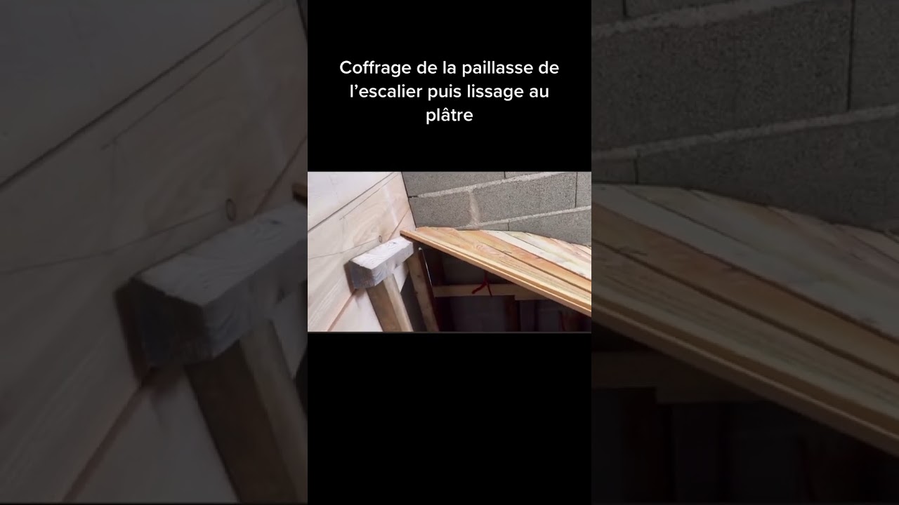 Coffrage de la paillasse d&rsquo;un escalier