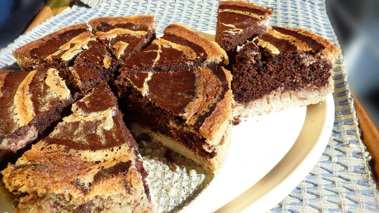 Cómo hacer Queque o bizcocho marmolado de vainilla y chocolate sin gluten ni lácteos, Receta