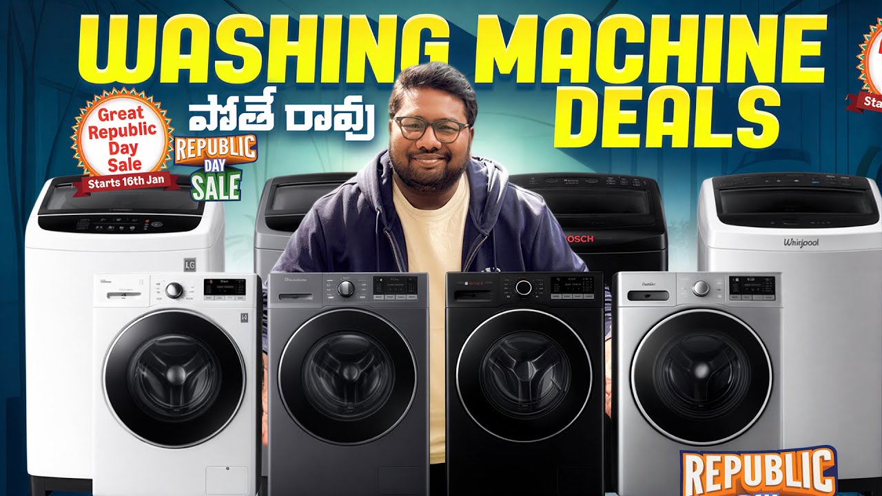 Republic Day Sale 2026 Washing Machine Offers 😱 Top Deals on Front Load & Top Load!