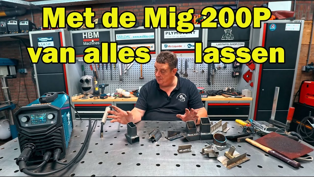 De Mig 200P van HBM Machines kan hij echt alles lassen we gaan er nu achter komen.