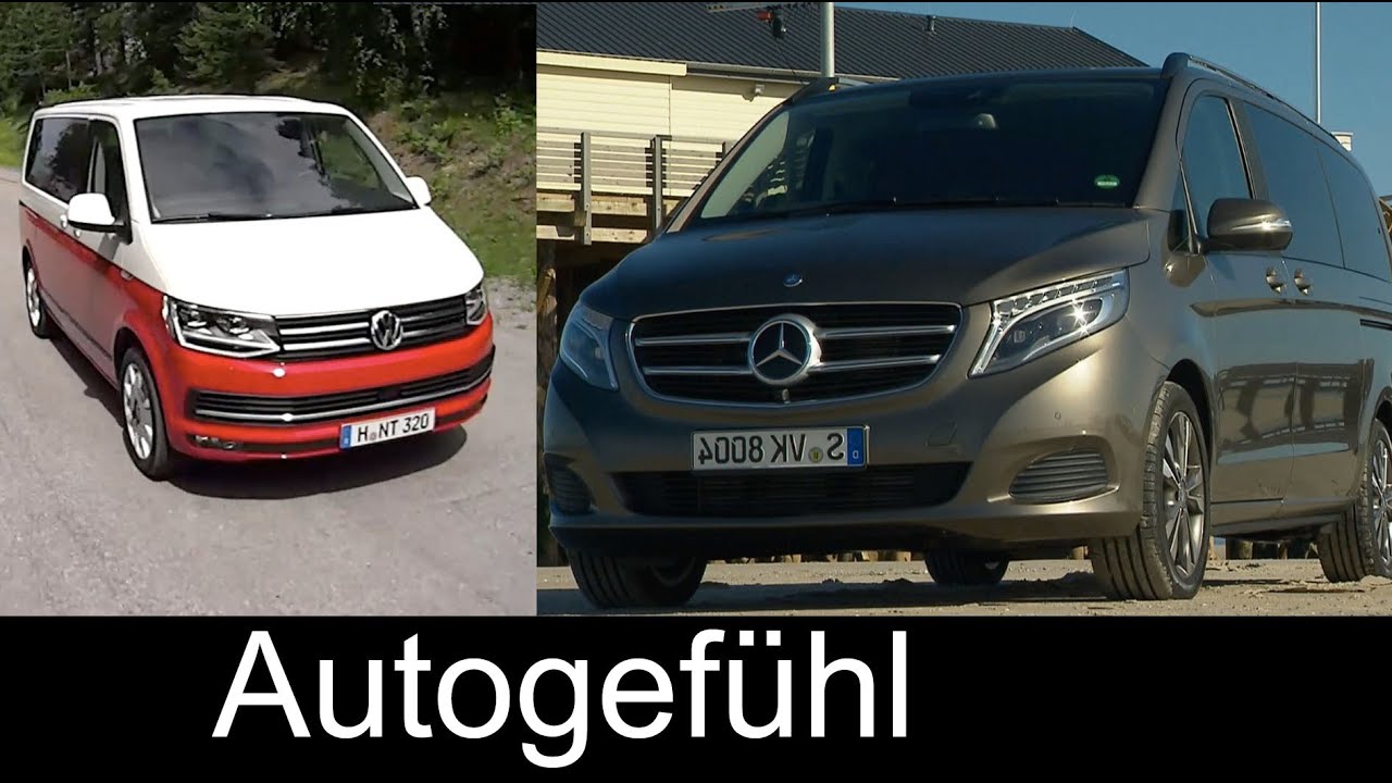 Best transporter/shuttle comparison test review Volkswagen T6 Multivan vs Mercedes V-Class V-Klasse