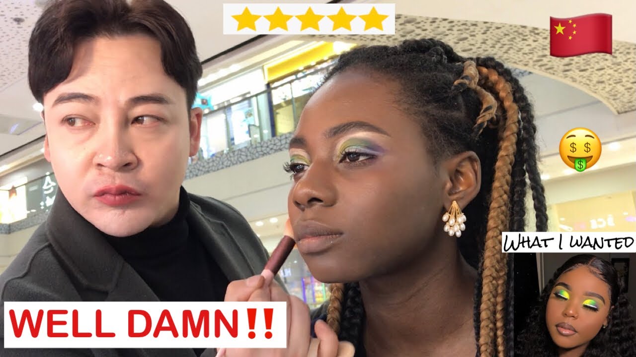 THE BEST MUA IN CHINA TOLD ME TO KEEP COMING😂 | BLACK GIRL GETS MAKEUP DONE IN CHINA| BEST REVIEWED