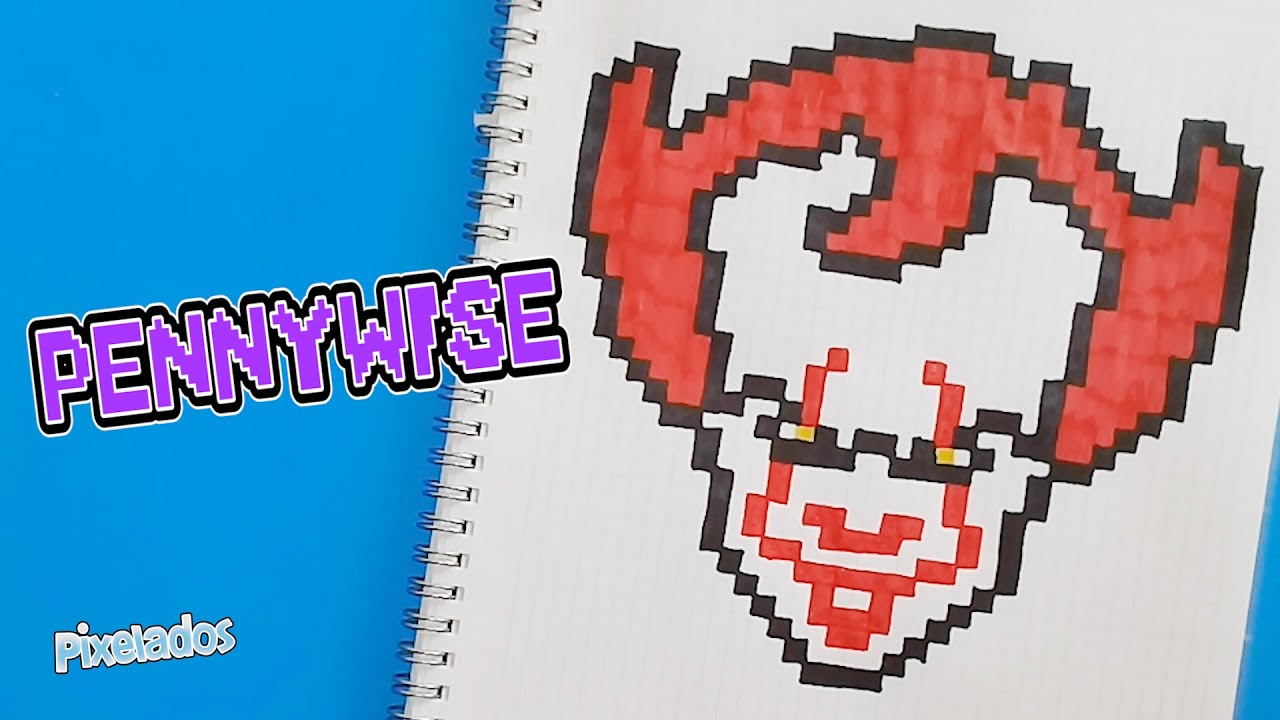 COMO DIBUJAR PENNYWISE PIXEL ART - PIXELADOS
