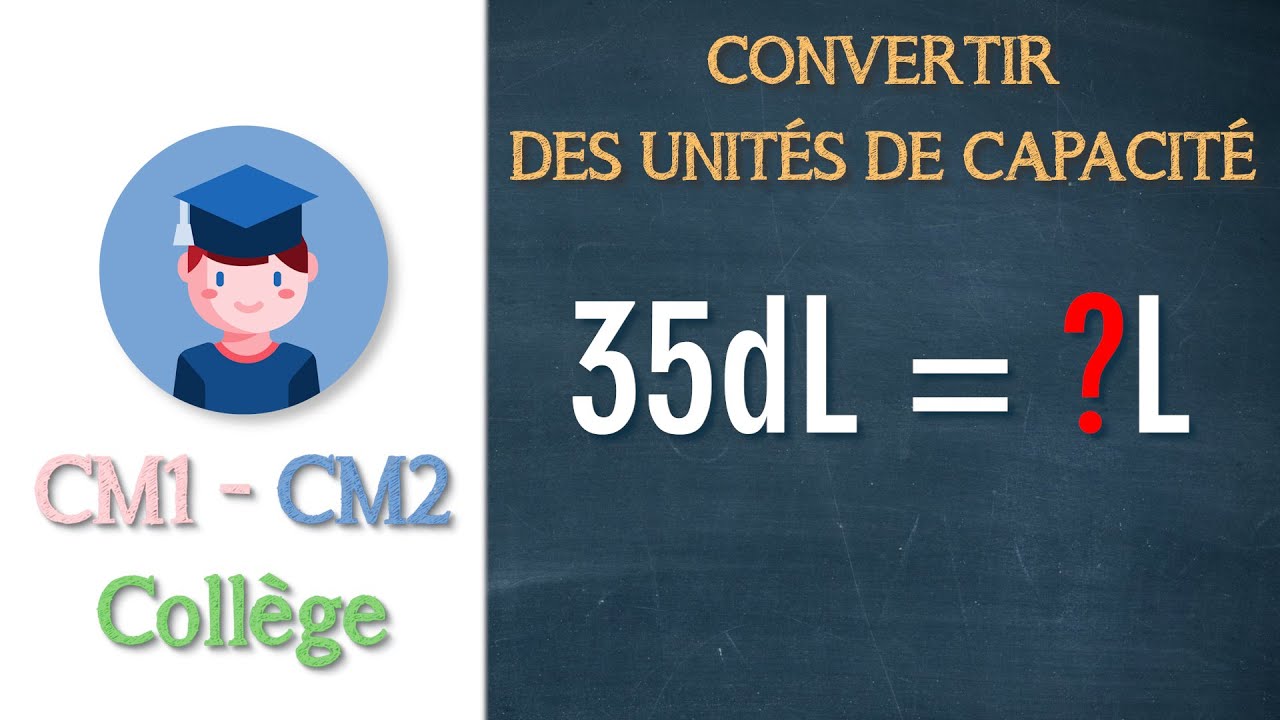 Convertir des unités de capacité - CM1 CM2 collège - Petits Savants