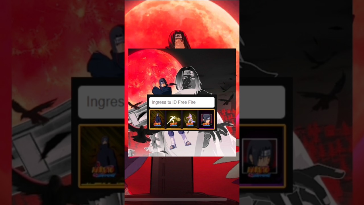 &iexcl;No gastes diamantes! As&iacute; puedes tener a Itachi GRATIS #freefire #viral #naruto #diamantesgratis