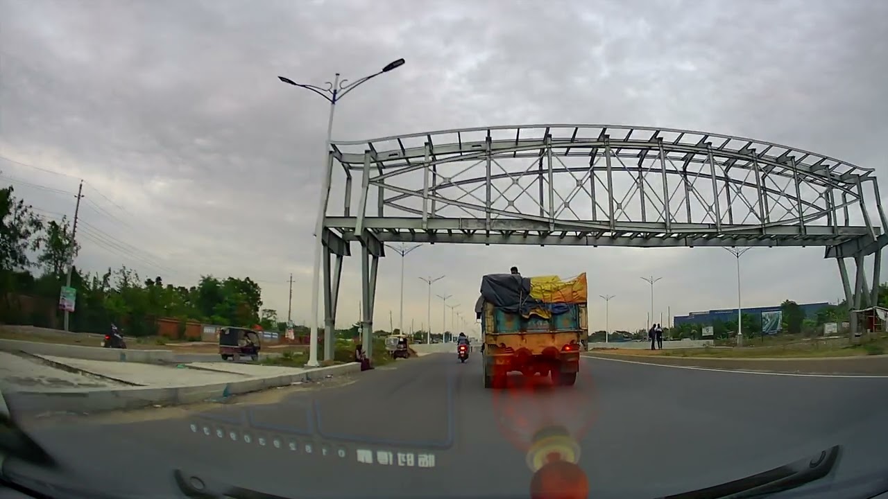 purbachal expressway 300 feet road dashcam view on 17th may from kuril to kanchan