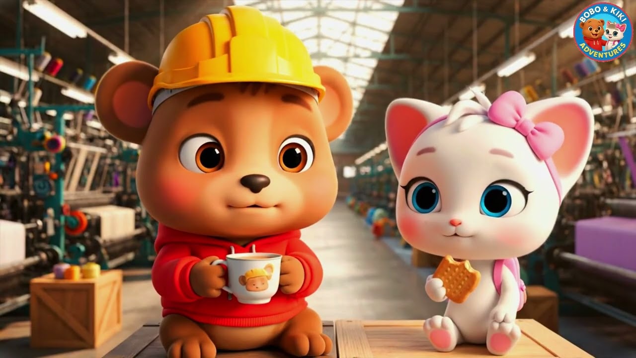 English | Bobo & Kiki: Factory Fun Day | Kids Song