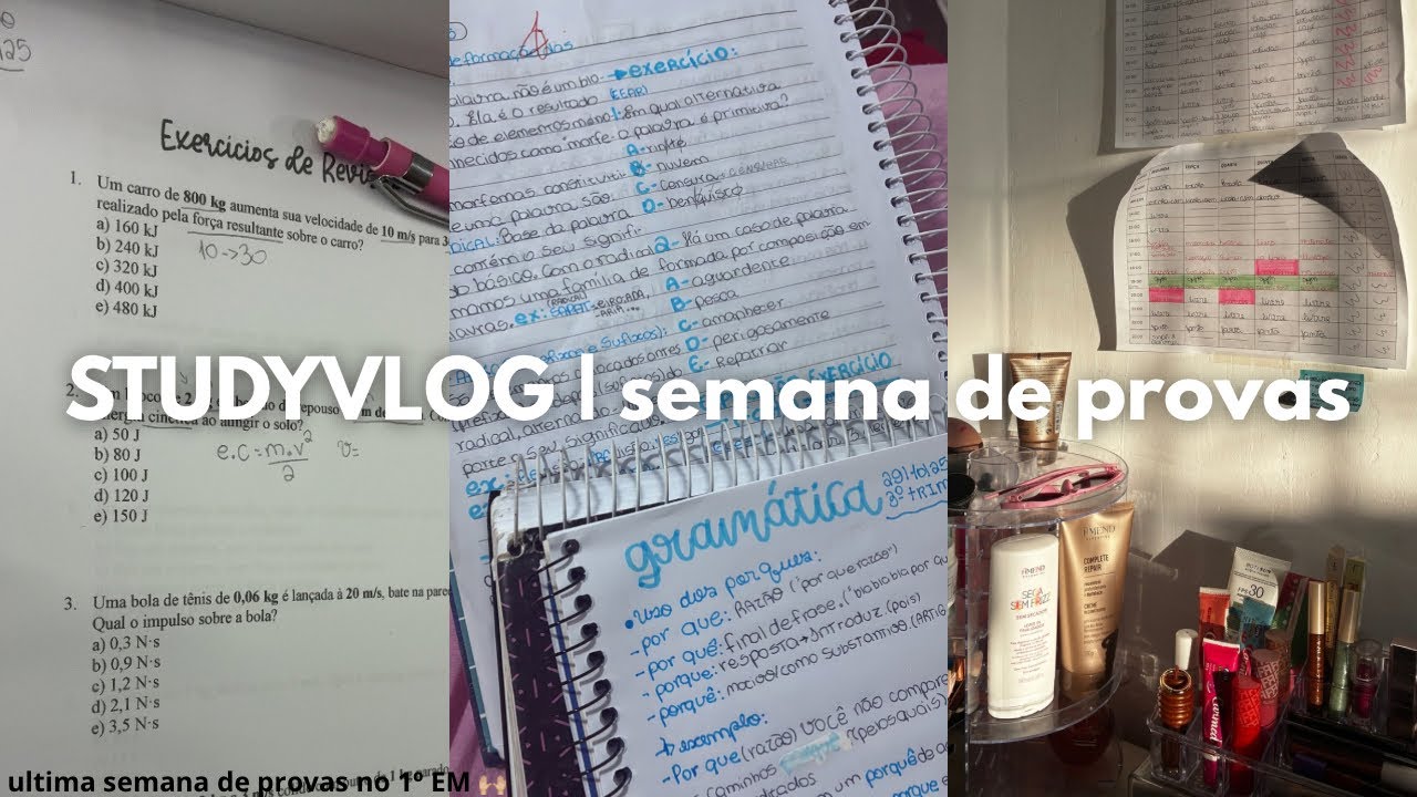 STUDYVLOG | semana de provas 🤍