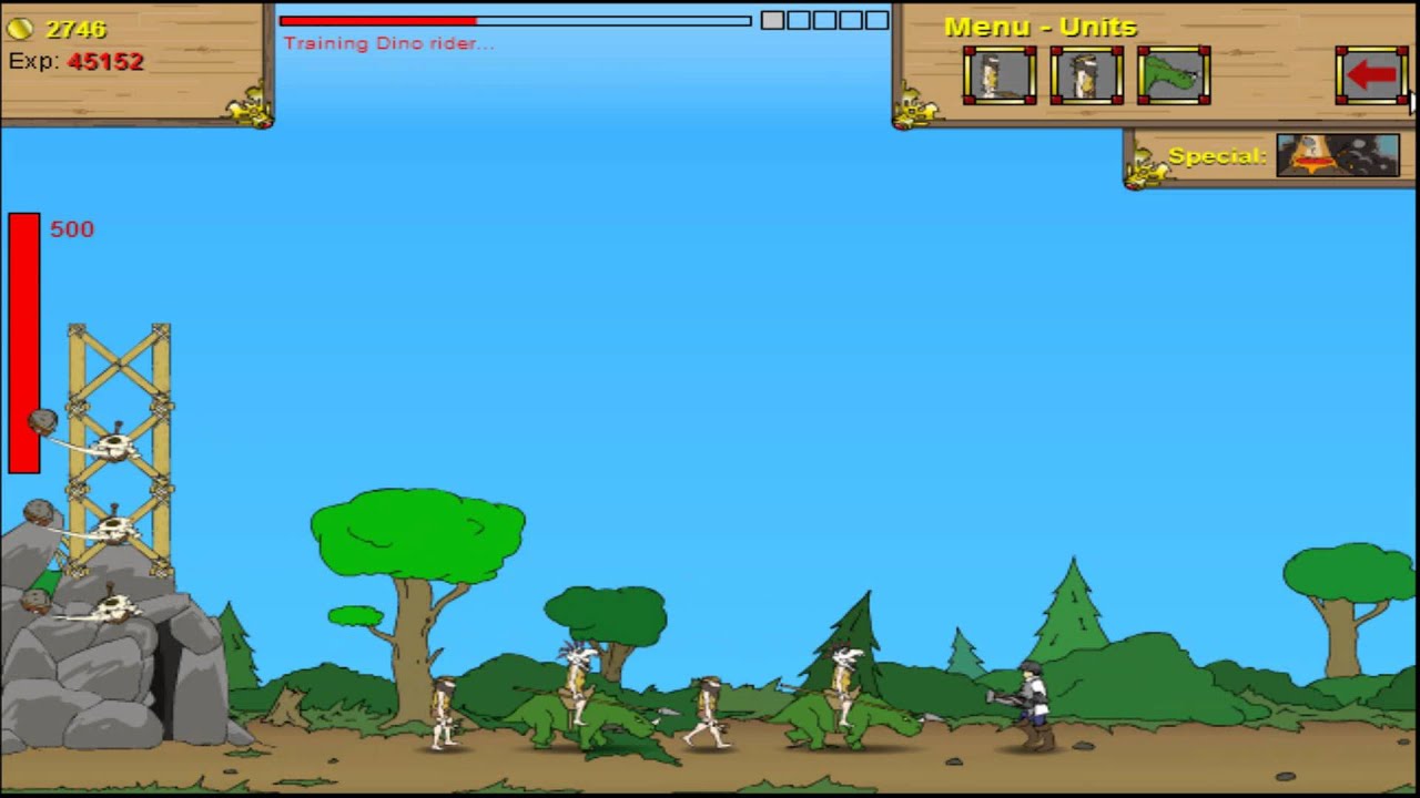 BHA Plays Age of War - Darn Cavemen! (Easy + Medium Badge)