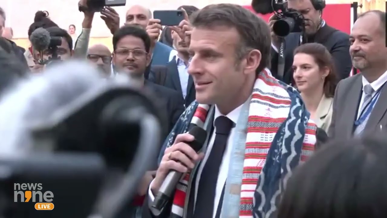 Emmanuel Macron Engages with Indian Students at Amber Fort, Jaipur | News9