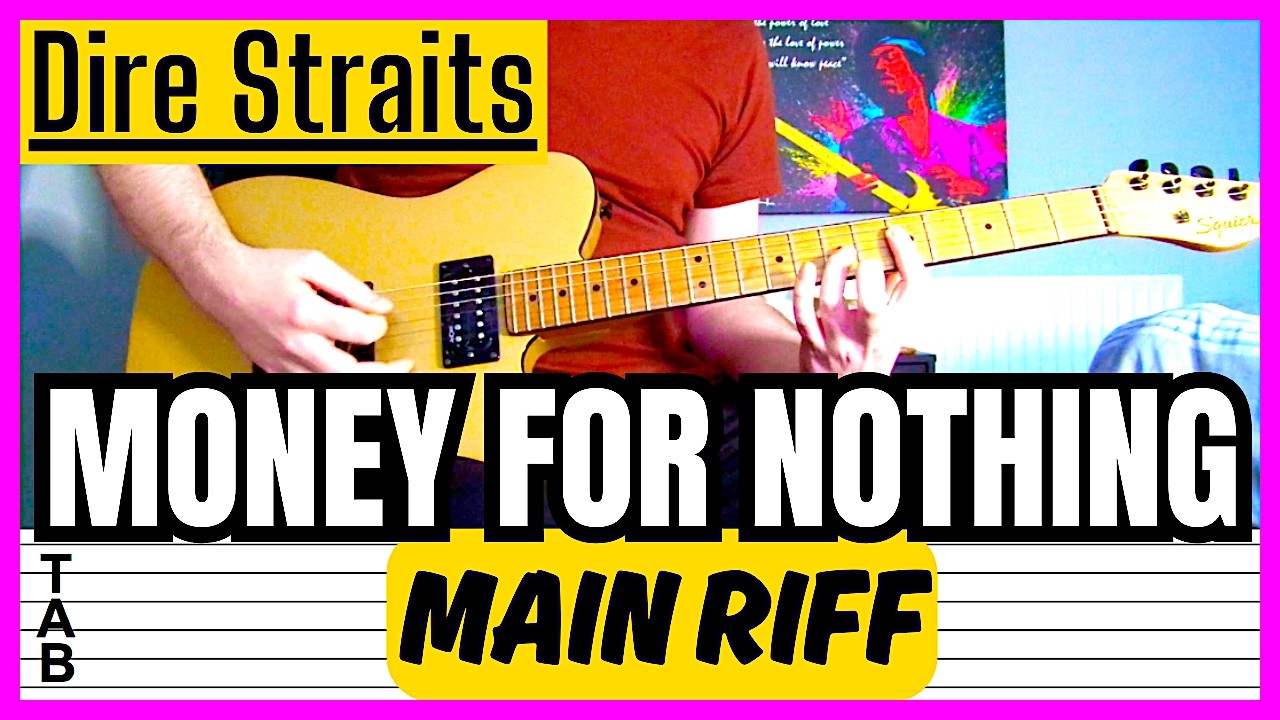 Dire Straits - Money for Nothing (Main Riff) Guitar Lesson | Tab | Tutorial
