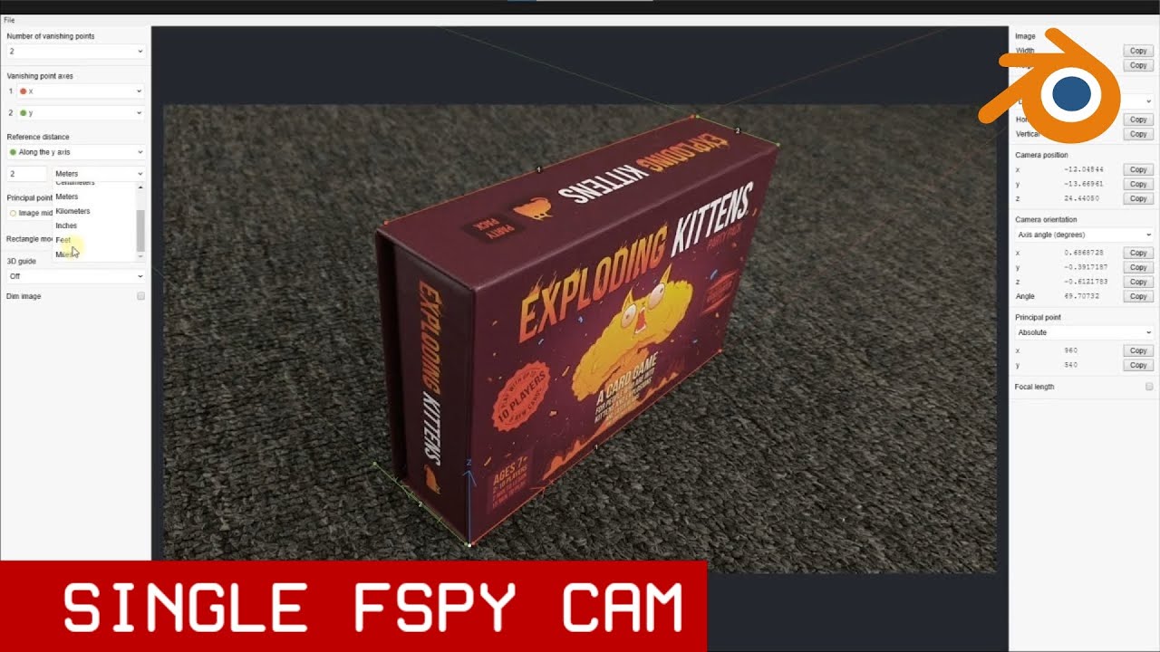 Using a Single fSpy Camera in Blender | Intro to Projection Mapping in Blender p1