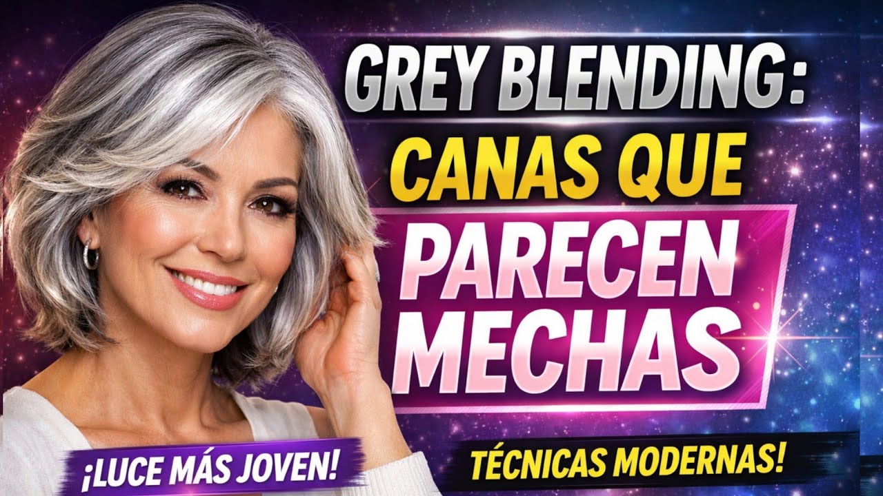 💫CANAS con ESTILO: TÉCNICAS que REJUVENECEN 😍  La Nueva Forma de Lucir tus Canas 💇‍♀️ GREY BLENDING🔥
