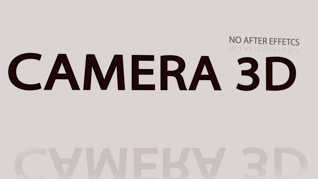 Camera3D AFTER EFFECTS
