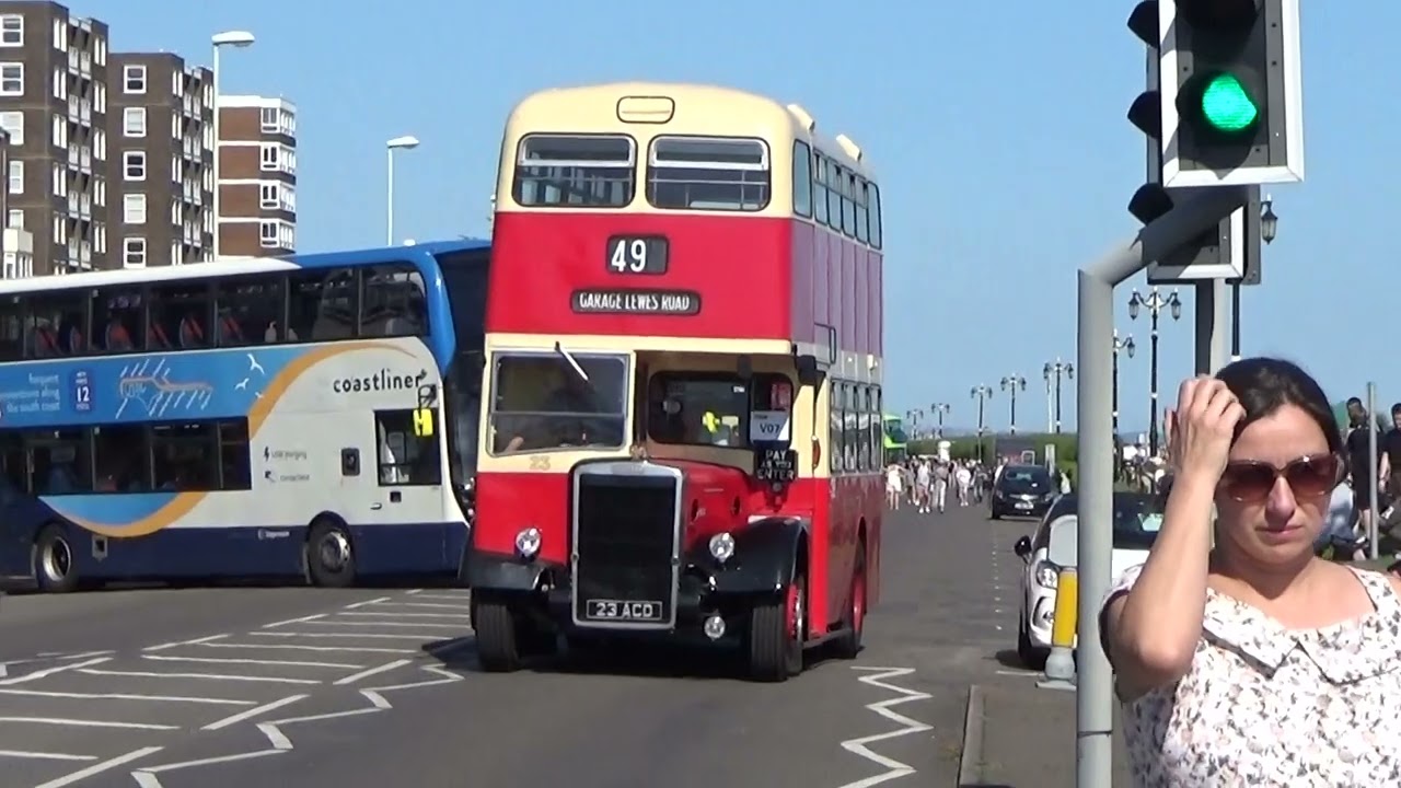 Worthing Bus Rally 2024. Buses on the move.