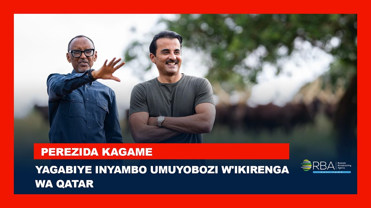 Perezida Kagame yagabiye Inyambo Umuyobozi w'Ikirenga wa Qatar