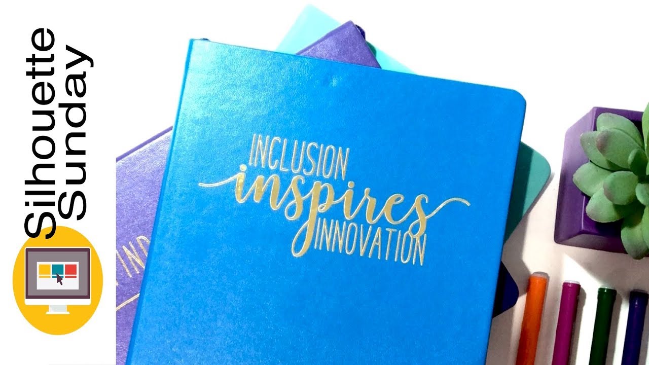 Personalized Faux Leather Notebook (HTV) | Silhouette Sunday