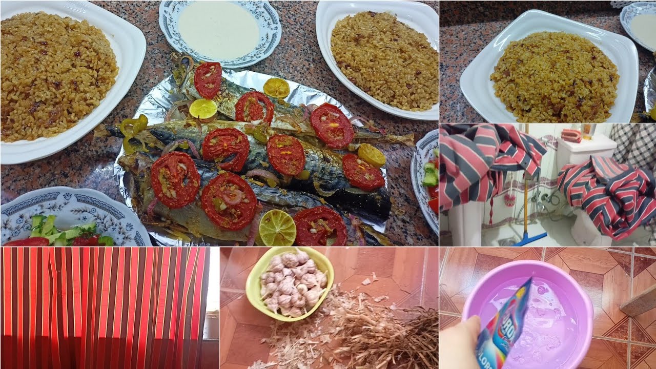 روتين🌿تنضيف البلكونة من السنة للسنة خليتها فلة 🌿وغدوة سمك
